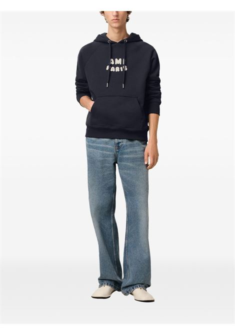ami paris hoodie woman navy AMI PARIS | USW275.7474011